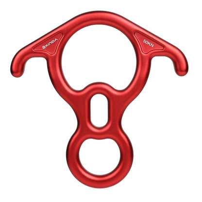 XINDA XD8602 ปีนเขากู้ภัยรูปที่ 8 Descender พร้อมอุปกรณ์ Belay เกียร์ก้มหู
