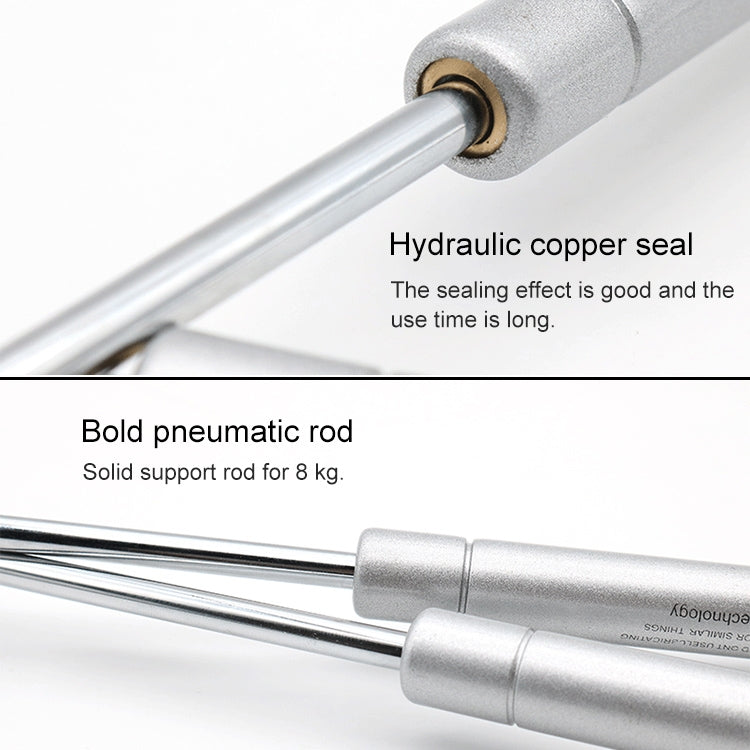5 ชิ้นหัวยางตู้ผู้ถือแก๊สไฮดรอลิก Rod บัฟเฟอร์ Telescopic Strut, 10 นิ้ว 80N (8 กก.), Rubber Head, 10 inch 80N (8kg)