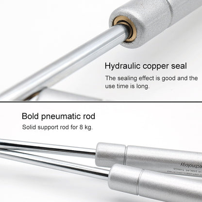 5 ชิ้นหัวยางตู้ผู้ถือแก๊สไฮดรอลิก Rod บัฟเฟอร์ Telescopic Strut, 10 นิ้ว 80N (8 กก.), Rubber Head, 10 inch 80N (8kg)