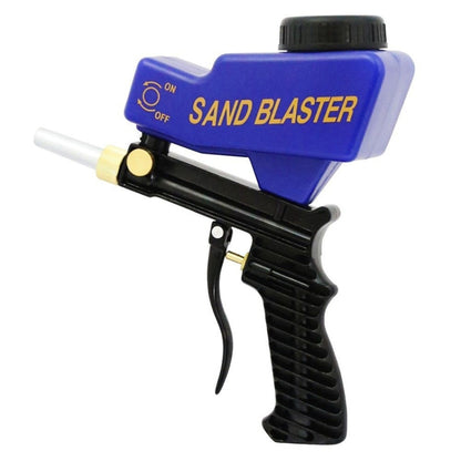 เครื่องพ่นทรายด้วยแรงโน้มถ่วงแบบพกพาสีน้ำเงิน เครื่องพ่นทราย Sandblaster กันสนิมขนาดเล็ก, Blue