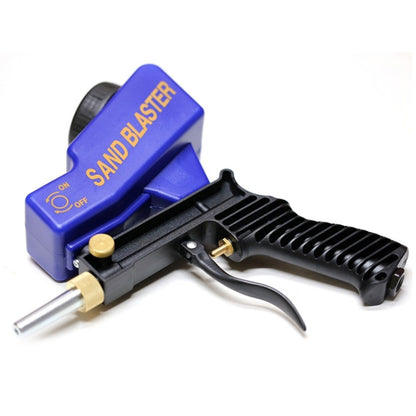 เครื่องพ่นทรายด้วยแรงโน้มถ่วงแบบพกพาสีน้ำเงิน เครื่องพ่นทราย Sandblaster กันสนิมขนาดเล็ก, Blue