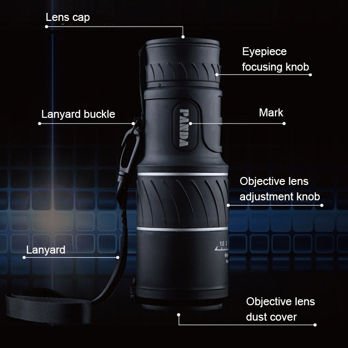 40x60 12X Pocket High Times ความละเอียดสูง Night Vision เน้นกล้องโทรทรรศน์ตาข้างเดียว, 40x60 12X
