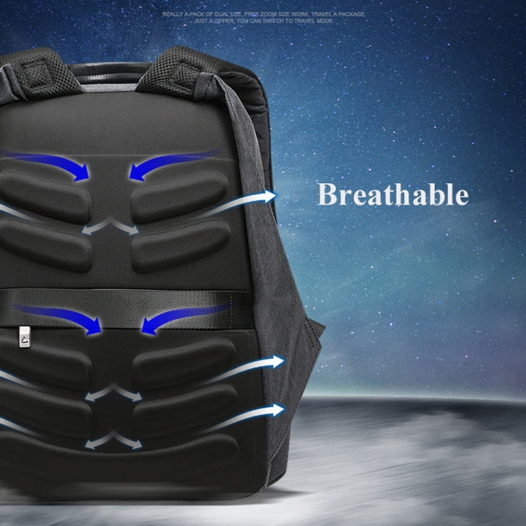 Bopai 851-010128 กระเป๋าสะพายคู่ความจุขนาดใหญ่กันน้ำป้องกันการโจรกรรมพร้อมพอร์ตชาร์จ USB ขนาด: 34x19x43 ซม., 851-010128