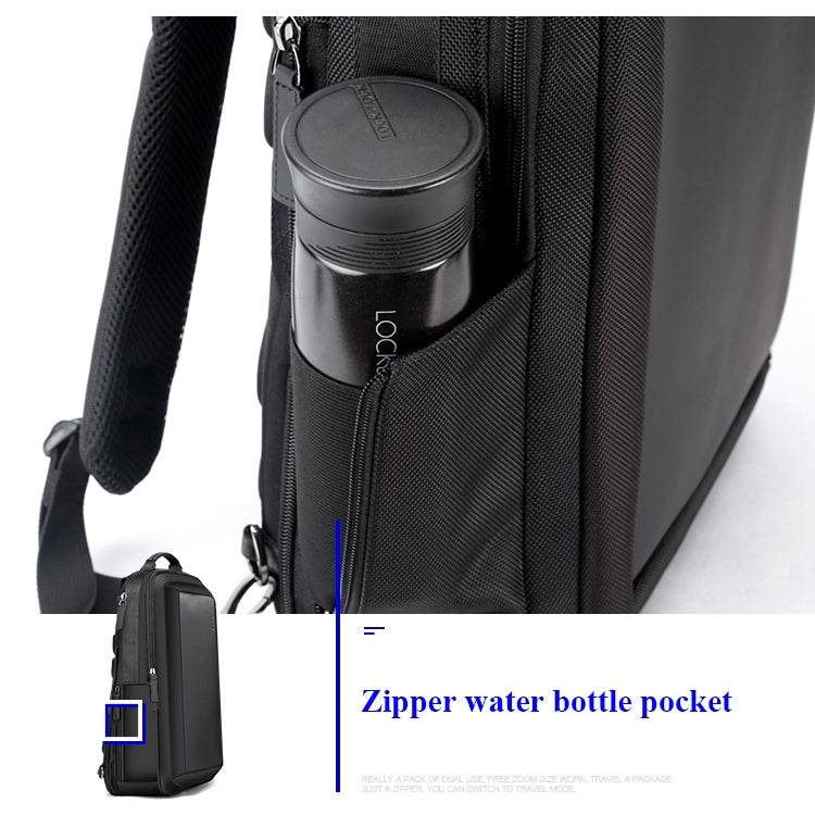 Bopai 751006551 กระเป๋าเป้สะพายหลังแล็ปท็อประบายอากาศสำหรับธุรกิจความจุขนาดใหญ่พร้อมอินเทอร์เฟซ USB ภายนอกขนาด: 30 x 12 x 44 ซม., 751-006551