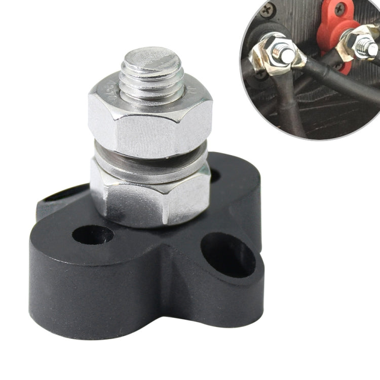 Single Heavy-Duty Terminal Studs สีดำ M10 Bus Bar สำหรับรถยนต์/RV/เรือ, M10 Black