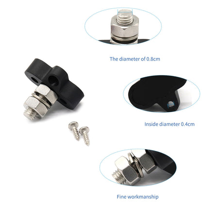 Single Heavy-Duty Terminal Studs สีดำ M10 Bus Bar สำหรับรถยนต์/RV/เรือ, M10 Black