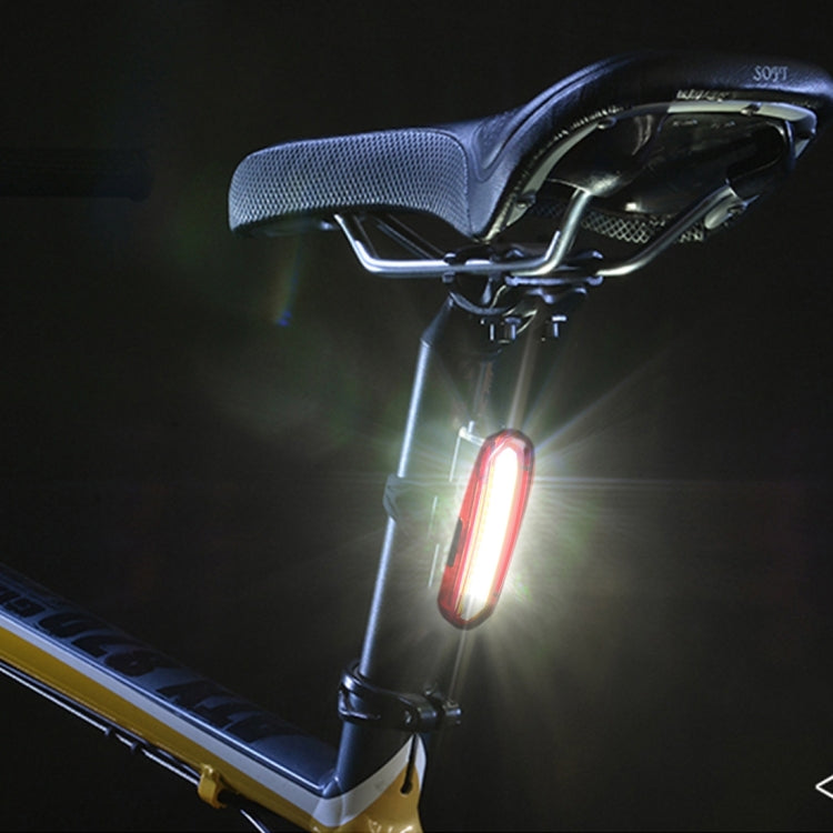 AQY-096 IPX4 ไฟท้ายจักรยาน LED แบบชาร์จไฟได้แบบ USB แบบถอดได้, White & Red, Blue & Red