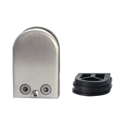 5 PCS 5-8 มม.ด้านล่างขัดเงา 201 สแตนเลสสตีลคลิปราวแก้วไม้ชั้น BOARD CLAMP Bracket, 5-8mm, Flat Bottom, 201 Stainless Steel