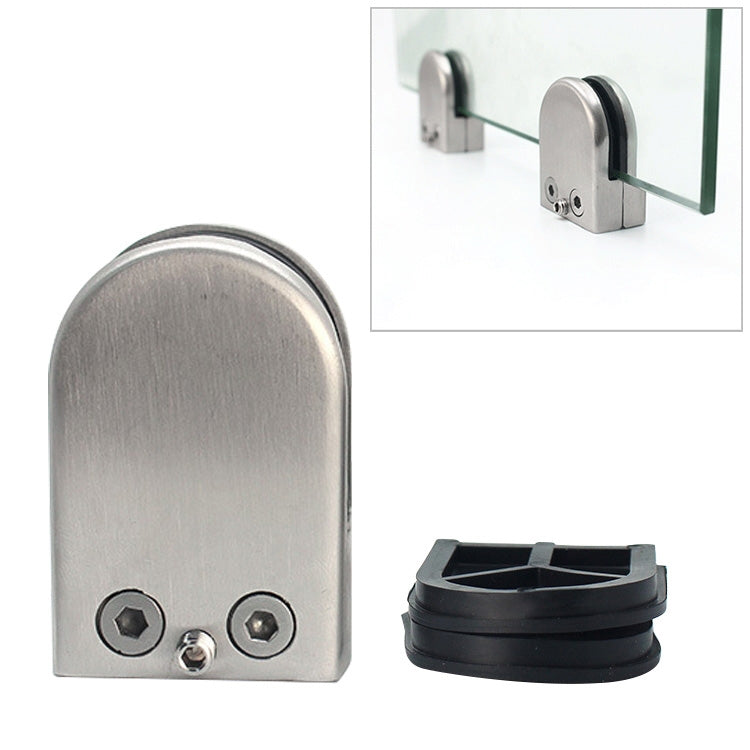 2 PCS 15-20 มม.ด้านล่างขัดเงา 304 สแตนเลสสตีลคลิปราวแก้วไม้ชั้น BOARD CLAMP Bracket, 15-20mm, Flat Bottom, 304 Stainless Steel