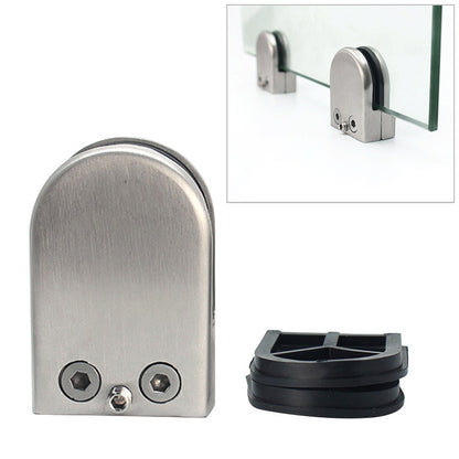 2 PCS 15-20 มม.ด้านล่างขัดเงา 304 สแตนเลสสตีลคลิปราวแก้วไม้ชั้น BOARD CLAMP Bracket, 15-20mm, Flat, 304 Stainless Steel