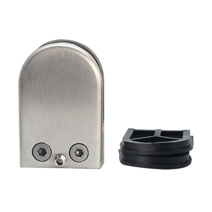 2 PCS 15-20 มม.ด้านล่างขัดเงา 304 สแตนเลสสตีลคลิปราวแก้วไม้ชั้น BOARD CLAMP Bracket, 15-20mm, Flat, 304 Stainless Steel