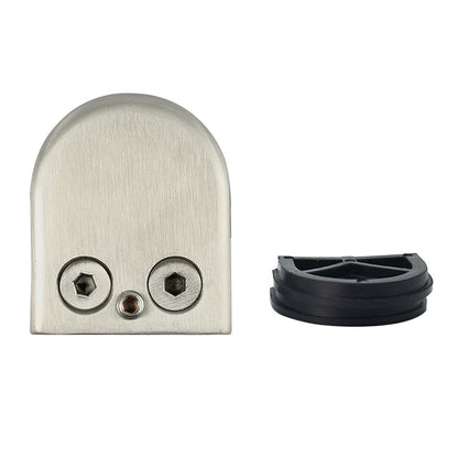 2 PCS 8-12 มม.ด้านล่างขัดเงา 304 สแตนเลสสตีลคลิปราวแก้วไม้ชั้น BOARD CLAMP Bracket, 8-12mm, Flat Bottom, 304 Stainless Steel