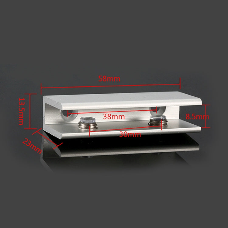 10 ชิ้นคลิปหนีบกระจกอลูมิเนียมสองรู L 8 มม, L, 8mm