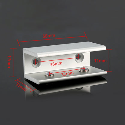 คลิปหนีบกระจกอลูมิเนียมอัลลอยด์ 6 ชิ้น L 10 มม, L, 10mm
