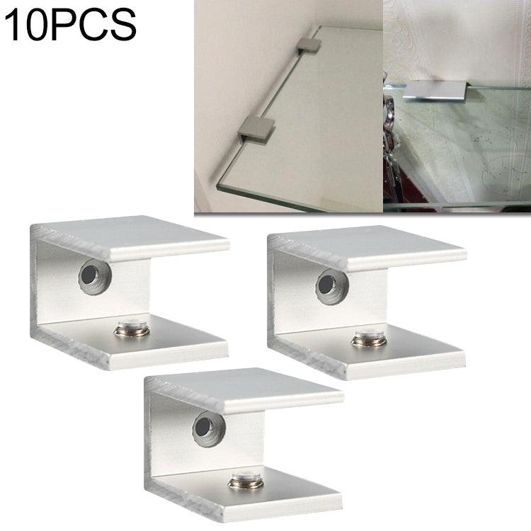 10ชิ้นคลิปยึดกระจกอลูมิเนียมหลุมเดียว, S, 18มม, S, 18mm