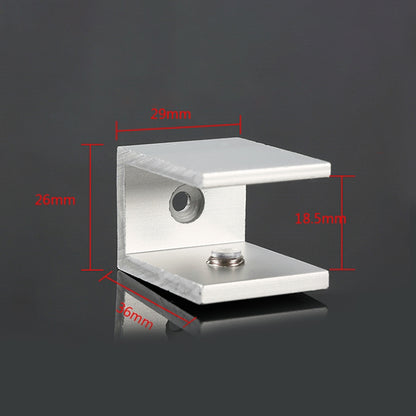 10ชิ้นคลิปยึดกระจกอลูมิเนียมหลุมเดียว, S, 18มม, S, 18mm