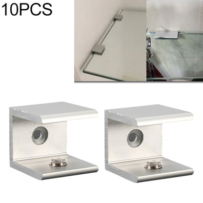 10ชิ้นคลิปหนีบกระจกอลูมิเนียมหลุมเดียวS, 20มม, S, 20mm