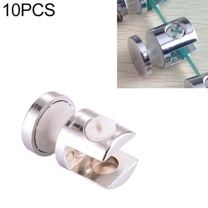 10 PCS โลหะผสมสังกะสี Bright การเชื่อมต่อวงเล็บคงที่ 8 มม.แก้วทรงกระบอก Fixing CLAMP พร้อมฐาน, 8mm Cylindrical, with Base