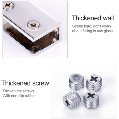 10 PCS โลหะผสมสังกะสี Bright การเชื่อมต่อวงเล็บคงที่ 8 มม.แก้วทรงกระบอก Fixing CLAMP พร้อมฐาน, 8mm Cylindrical, with Base