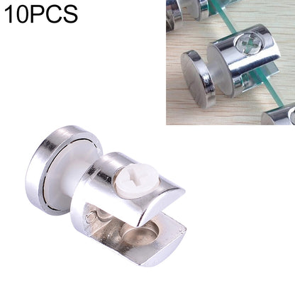 10 PCS โลหะผสมสังกะสี Bright การเชื่อมต่อวงเล็บคงที่ 12 มม.แก้วทรงกระบอก Fixing CLAMP พร้อมฐาน, 12mm Cylindrical, with Base