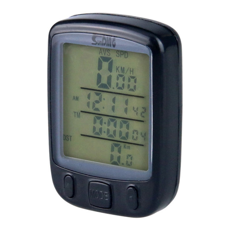 SUNDING 563A จักรยานจักรยานกันน้ำแบบมีสายหน้าจอ LCD Luminous Mileage Speedometer เครื่องวัดระยะทาง, เวอร์ชันภาษาอังกฤษ, 563A(Black), 563A(Blue), 563A(Yellow)