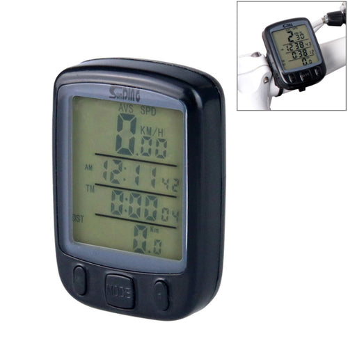 SUNDING 563C จักรยานจักรยานกันน้ำไร้สายหน้าจอ LCD Luminous Mileage Speedometer เครื่องวัดระยะทาง, เวอร์ชันภาษาอังกฤษ, 563C(Black), 563C(Blue), 563C (Yellow)
