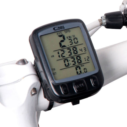 SUNDING 563C จักรยานจักรยานกันน้ำไร้สายหน้าจอ LCD Luminous Mileage Speedometer เครื่องวัดระยะทาง, เวอร์ชันภาษาอังกฤษ, 563C(Black), 563C(Blue), 563C (Yellow)