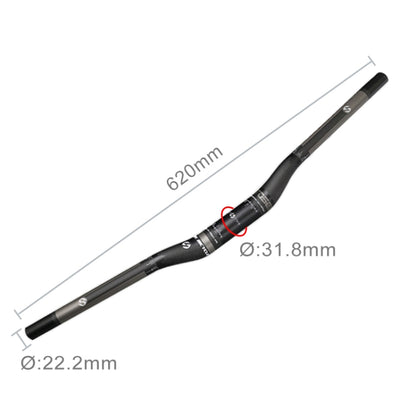 แฮนด์จักรยานเสือหมอบคาร์บอนไฟเบอร์ TOSEEK ขนาด: 620 มม. (ด้าน), 620mm