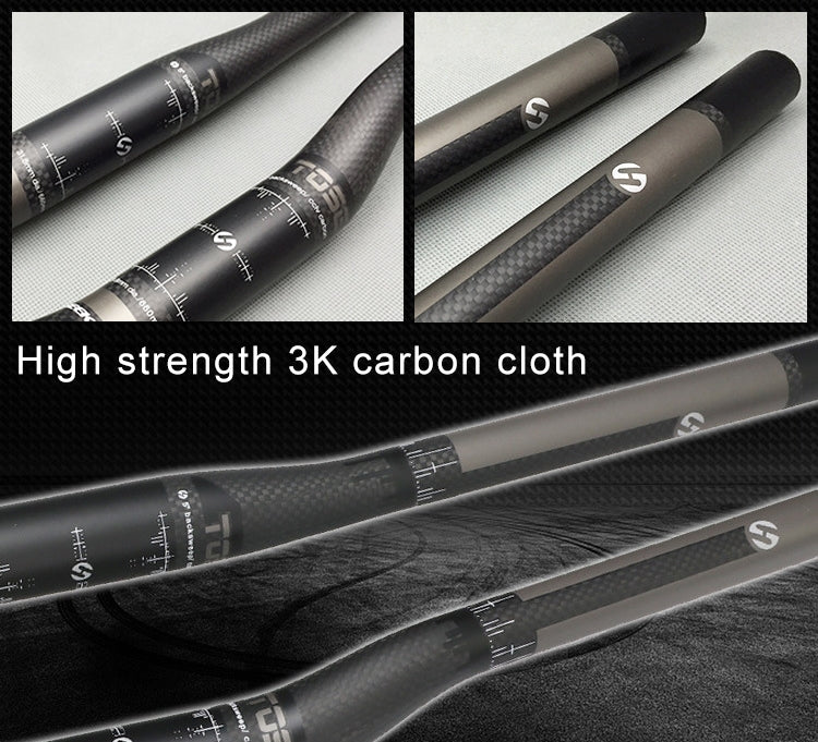 แฮนด์จักรยานเสือหมอบคาร์บอนไฟเบอร์ TOSEEK ขนาด: 620 มม. (ด้าน), 620mm