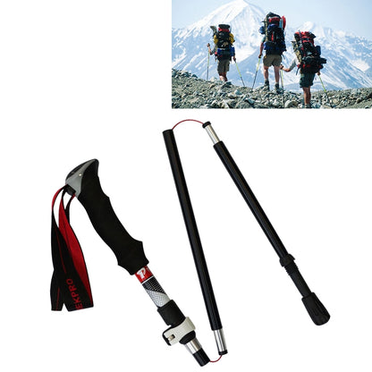 เสาเดินป่าอลูมิเนียมอัลลอยด์แบบพับได้ 5 โหนด Alpenstocks ความยาวพับได้: 28.5 ซม, Folding Length : 28.5CM (Black), Folding Length : 28.5CM (Green), Folding Length : 28.5CM (Blue), Folding Length : 28.5CM (Red)