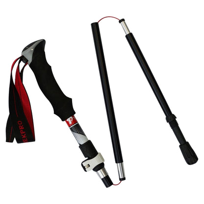 เสาเดินป่าอลูมิเนียมอัลลอยด์แบบพับได้ 5 โหนด Alpenstocks ความยาวพับได้: 28.5 ซม, Folding Length : 28.5CM (Black), Folding Length : 28.5CM (Green), Folding Length : 28.5CM (Blue), Folding Length : 28.5CM (Red)