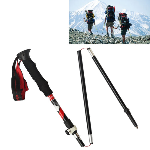 เสาเดินป่าอลูมิเนียมอัลลอยด์แบบพับได้ 5 โหนด Alpenstocks ความยาวพับได้: 35 ซม, Folding Length : 35CM (Black), Folding Length : 35CM (Green), Folding Length : 35CM (Blue), Folding Length : 35CM (Red)