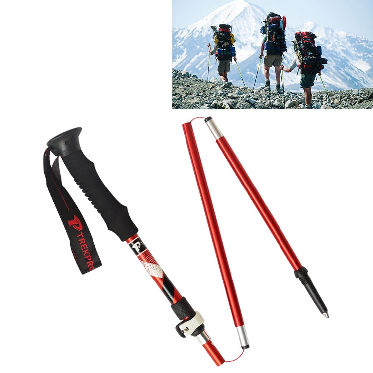 เสาเดินป่าอลูมิเนียมอัลลอยด์แบบพับได้ 5 โหนด Alpenstocks ความยาวพับได้: 35 ซม, Folding Length : 35CM (Black), Folding Length : 35CM (Green), Folding Length : 35CM (Blue), Folding Length : 35CM (Red)