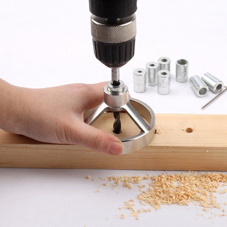 9 in 1 เจาะคู่มือแนวตั้ง JIG 5/6/7/8/9/10/ 12 มม.เจาะ Bit Hole Locator สแตนเลสไม้ JIG Kit, 9 in 1