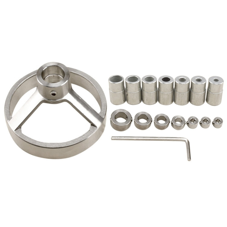 16 in 1 เจาะคู่มือแนวตั้ง JIG 5/6/7/8/9/10/ 12 มม.เจาะ Bit Hole Locator สแตนเลสไม้ JIG Kit, 16 in 1