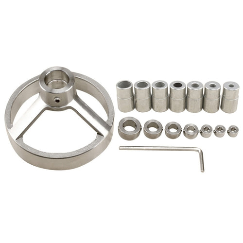 16 in 1 เจาะคู่มือแนวตั้ง JIG 5/6/7/8/9/10/ 12 มม.เจาะ Bit Hole Locator สแตนเลสไม้ JIG Kit, 16 in 1