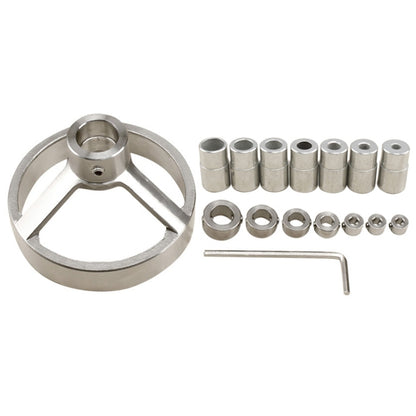 16 in 1 เจาะคู่มือแนวตั้ง JIG 5/6/7/8/9/10/ 12 มม.เจาะ Bit Hole Locator สแตนเลสไม้ JIG Kit, 16 in 1