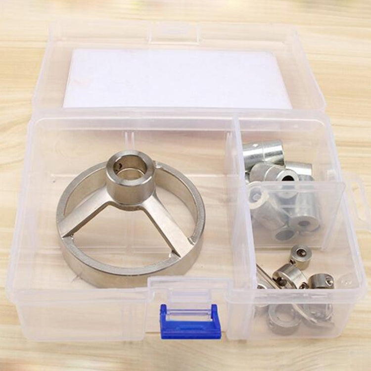 16 in 1 เจาะคู่มือแนวตั้ง JIG 5/6/7/8/9/10/ 12 มม.เจาะ Bit Hole Locator สแตนเลสไม้ JIG Kit, 16 in 1