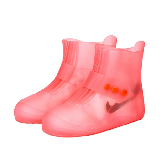 ฝาครอบรองเท้ากันลื่นกันน้ำ PVC แบบรวมแฟชั่นพร้อมพื้นรองเท้าหนา ขนาด: 38-39, Size: 38-39