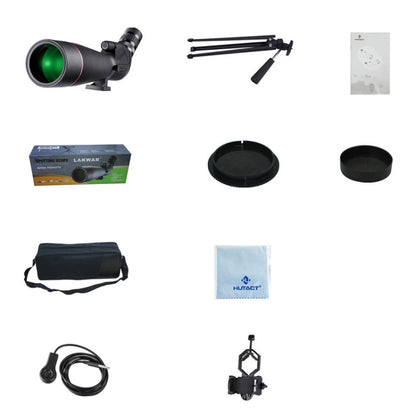 HTK-72 20x-60x ความละเอียดสูง Night Vision ซูมกล้องโทรทรรศน์เดียวสำหรับ Outdoor Camping ดูนกด้วยขาตั้งกล้อง, 20 x 60