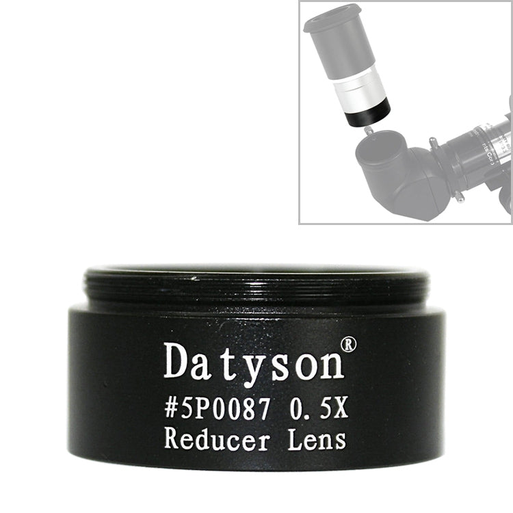 Datyson 5P0087 Fine Thread กล้องโทรทรรศน์ดาราศาสตร์อุปกรณ์เสริม 1.25 นิ้ว 0.5X Defocusing เลนส์ลด, 5P0087 Fine Thread