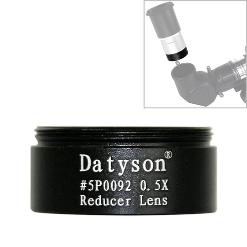 Datyson 5P0092 กล้องโทรทรรศน์ดาราศาสตร์แบบเกลียวหยาบอุปกรณ์เสริม 1.25 นิ้ว 0.5X เลนส์โฟกัสลดลงลดเลนส์, 5P0092 Coarse Threaded