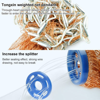 360 Help Throw Tyre Cords Fishing Net ความสูง 1.8 ม, 360 Help Throw Tire Cords