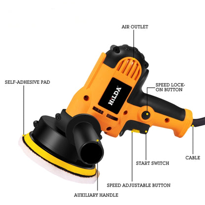 Hilda เครื่องขัดเงารถยนต์ เครื่องขัดแบบปรับอัตโนมัติ Disc Sander, Car Polisher