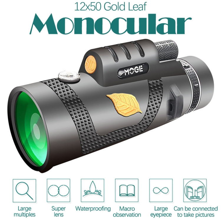 Moge 12x50 Professional HD กล้องโทรทรรศน์กลางคืนตาข้างเดียว, Moge 12x50