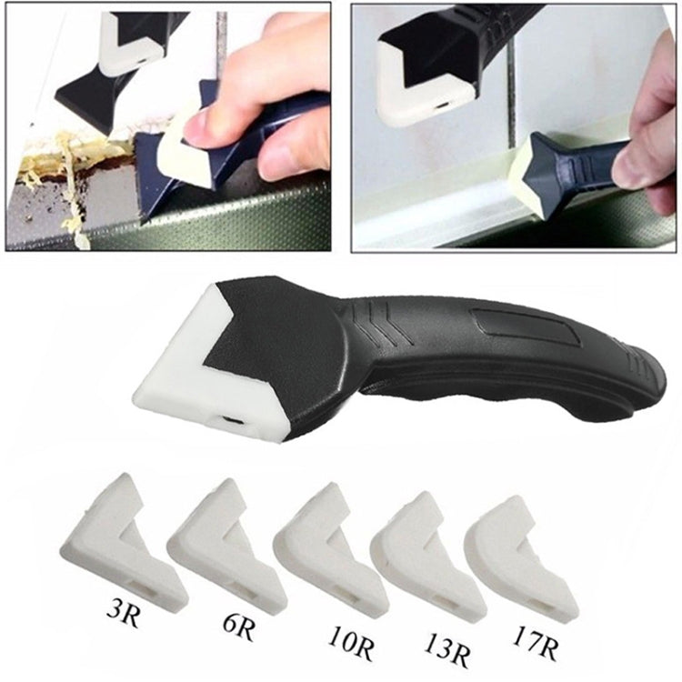 2 ชิ้นซิลิโคน Sealant Finishing ทำความสะอาดผนังกระจก Putty หินอ่อน Multi-Functional Coner เครื่องมือยิงกาว, 6 Pcs/set