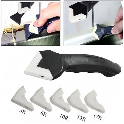 2 ชิ้นซิลิโคน Sealant Finishing ทำความสะอาดผนังกระจก Putty หินอ่อน Multi-Functional Coner เครื่องมือยิงกาว, 6 Pcs/set