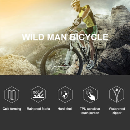 WILD MAN E2 กระเป๋ากันน้ำด้านหน้า MTB โทรศัพท์มือถือชุดกระเป๋าจักรยานขี่อุปกรณ์เสริม, E2 (Black), E2 (Red)