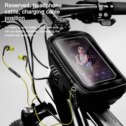 WILD MAN E2 กระเป๋ากันน้ำด้านหน้า MTB โทรศัพท์มือถือชุดกระเป๋าจักรยานขี่อุปกรณ์เสริม, E2 (Black), E2 (Red)