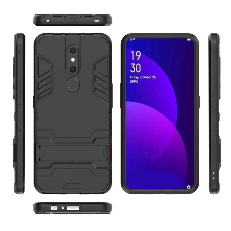 เคส PC + TPU กันกระแทกสำหรับ OPPO F11 Pro พร้อมตัวยึด, For OPPO F11 Pro
